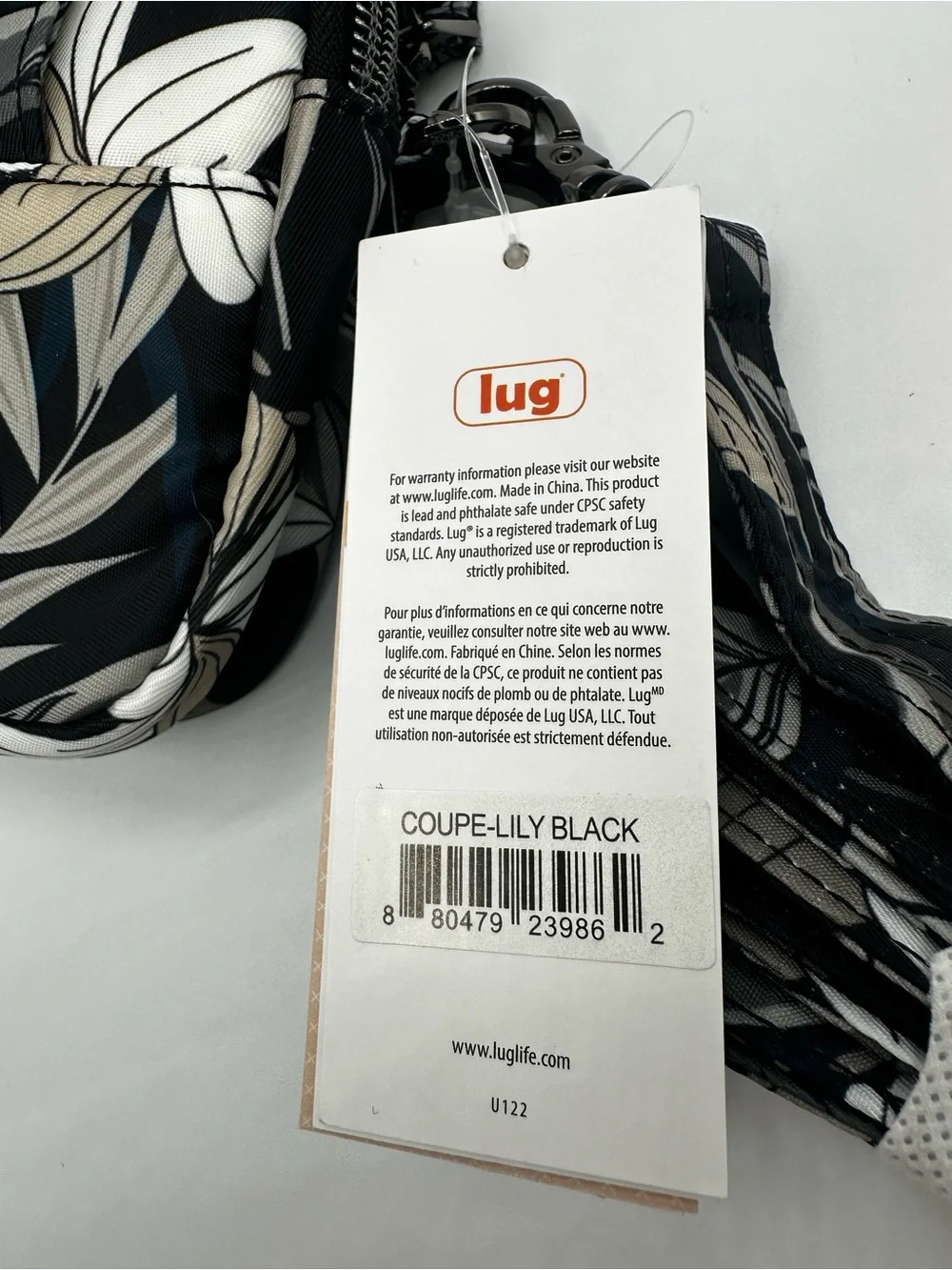 Lug Coupe Convertible Crossbody Belt Bag Lily Black NWT